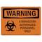 Signmission Safety Sign, OSHA WARNING, 3.5" Height, 5" Width, Biohazard Authorized Personnel Only, Landscape OS-WS-D-35-L-12481 - alternate 1